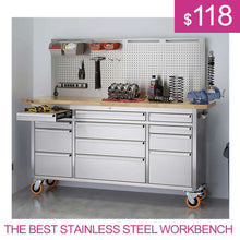 Load image into Gallery viewer, 72&quot; Stainless Steel Workbench