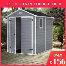 Load image into Gallery viewer, 6&#39; x 8&#39; Resin Storage Shed